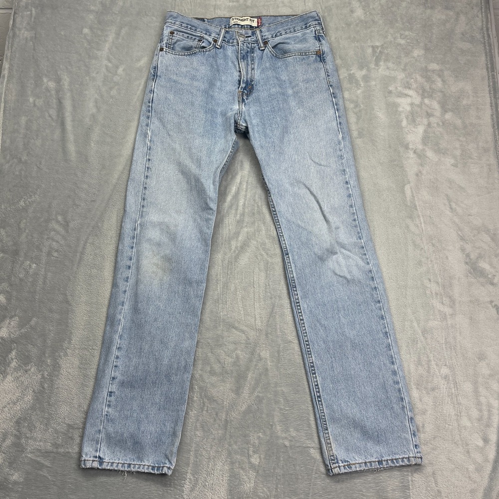 VTG Levi's 505 Jeans Mens 31x34 Blue Light Wash Denim 5-Pocket Straight Fit Y2K